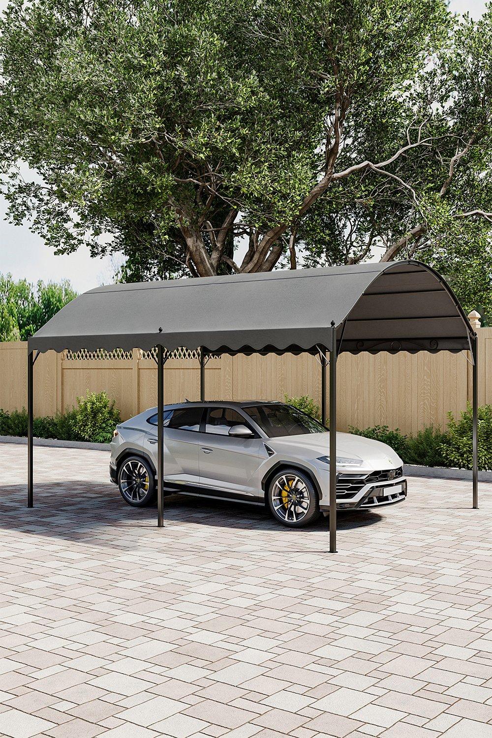 Outdoor Metal Arched Pergola with Shade